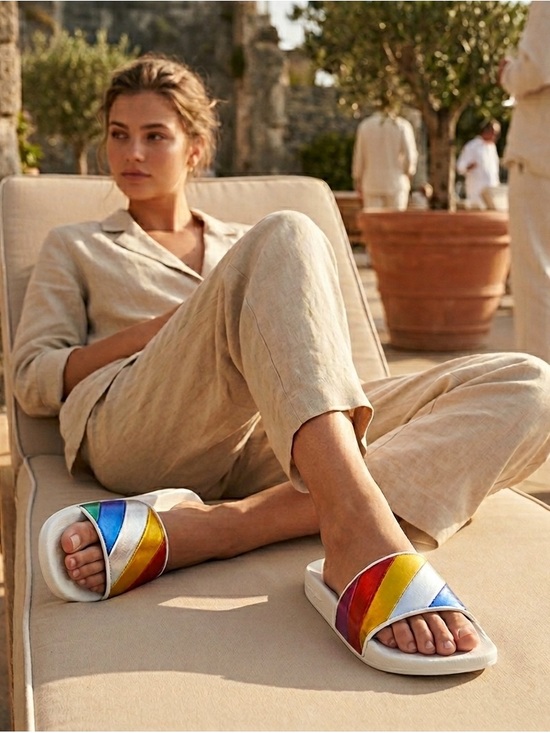 Salvatore Ferragamo Shoes - 🌈 Salvatore Ferragamo Rainbow Pool Slide Sandals by Ferragamo